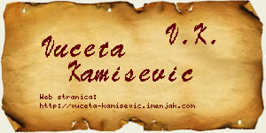 Vuceta Kamišević vizit kartica
